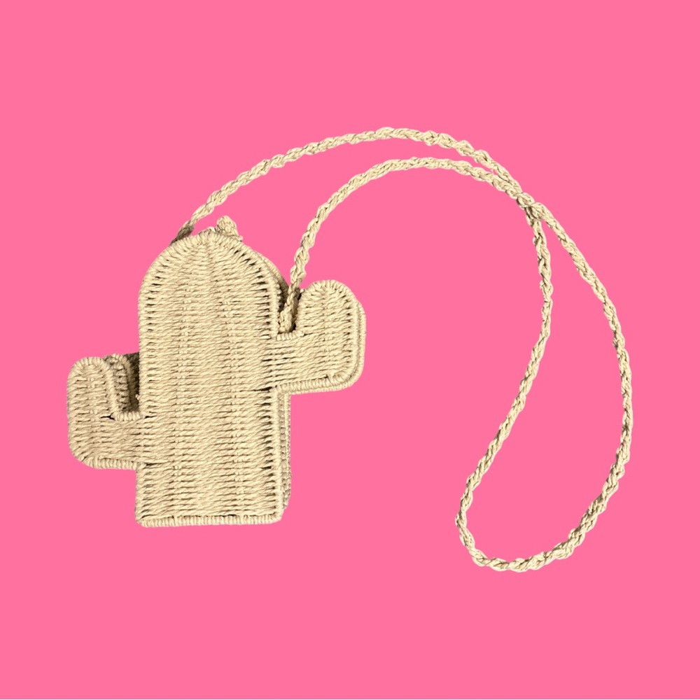 Boho Cactus Pom crossbody bag - Picture 2 of 6